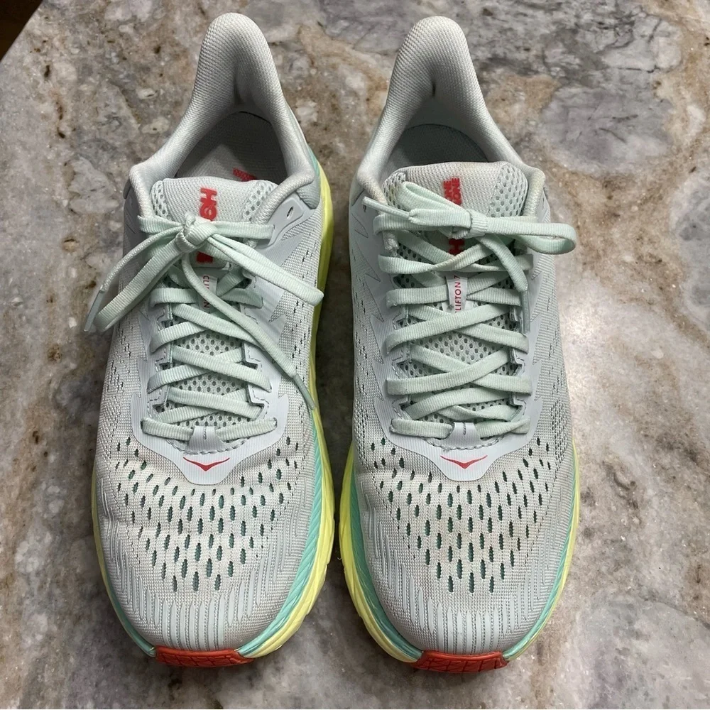 HOKA One One Clifton 7 Wide Running Shoes Women 10D